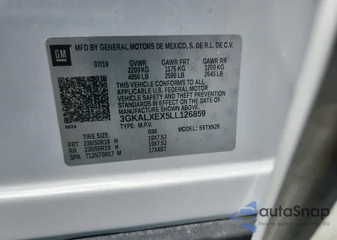 2020 GMC Terrain Denali from USA, damaged, VIN 3GKALXEX5LL126859